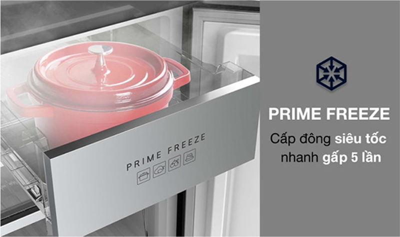 Ngăn cấp đông nhanh gấp 5 lần Prime Freeze