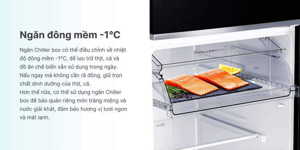 Ngăn đông mềm Chiller Box -1˚C lưu trữ thực phẩm không cần rã đông