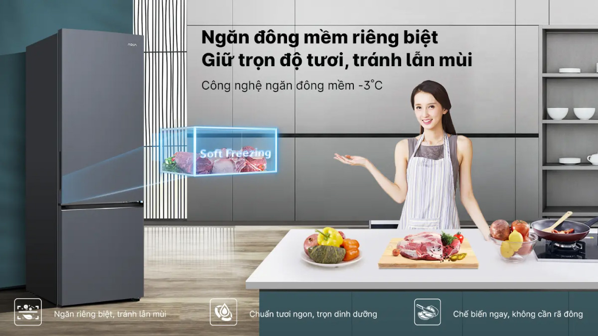 Ngăn đông mềm giữ cho thực phẩm tươi ngon không cần cấp đông