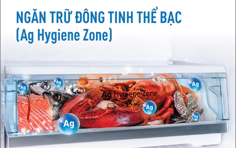 Ngăn trữ đông tinh thể bạc Ag Hygiene Zone