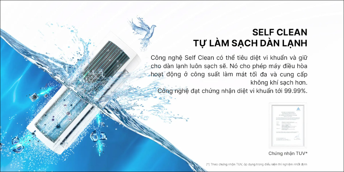 Chế độ Self Clean tự vệ sinh dàn lạnh tiện lợi