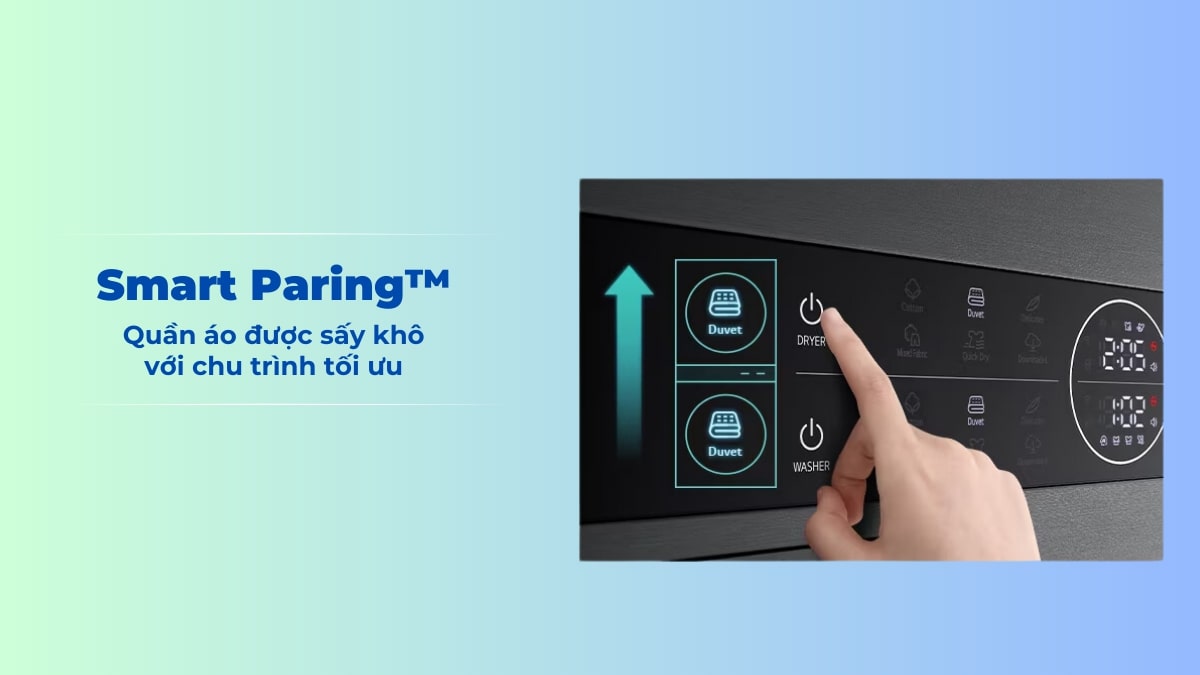 Công nghệ Smart ParingTM đưa ra chương trình sấy khô phù hợp 