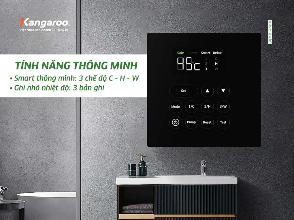 Tính năng lựa chọn chế độ nước và ghi nhớ nhiệt độ thông minh 