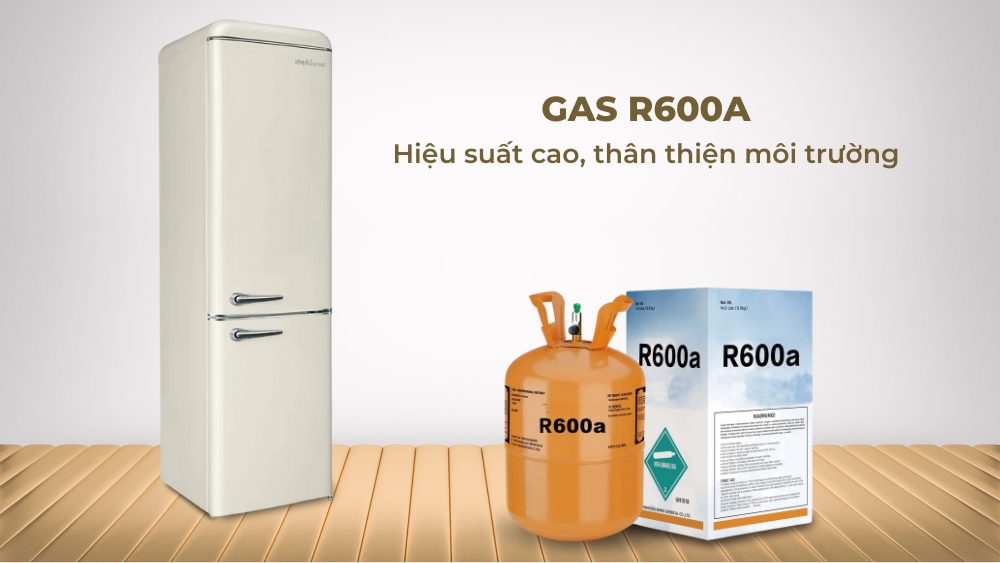 Sử dụng gas R600a thân thiện môi trường, hiệu suất làm lạnh cao