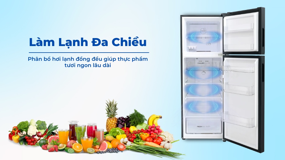 Làm lạnh đa chiều giữ cho thực phẩm luôn tươi ngon