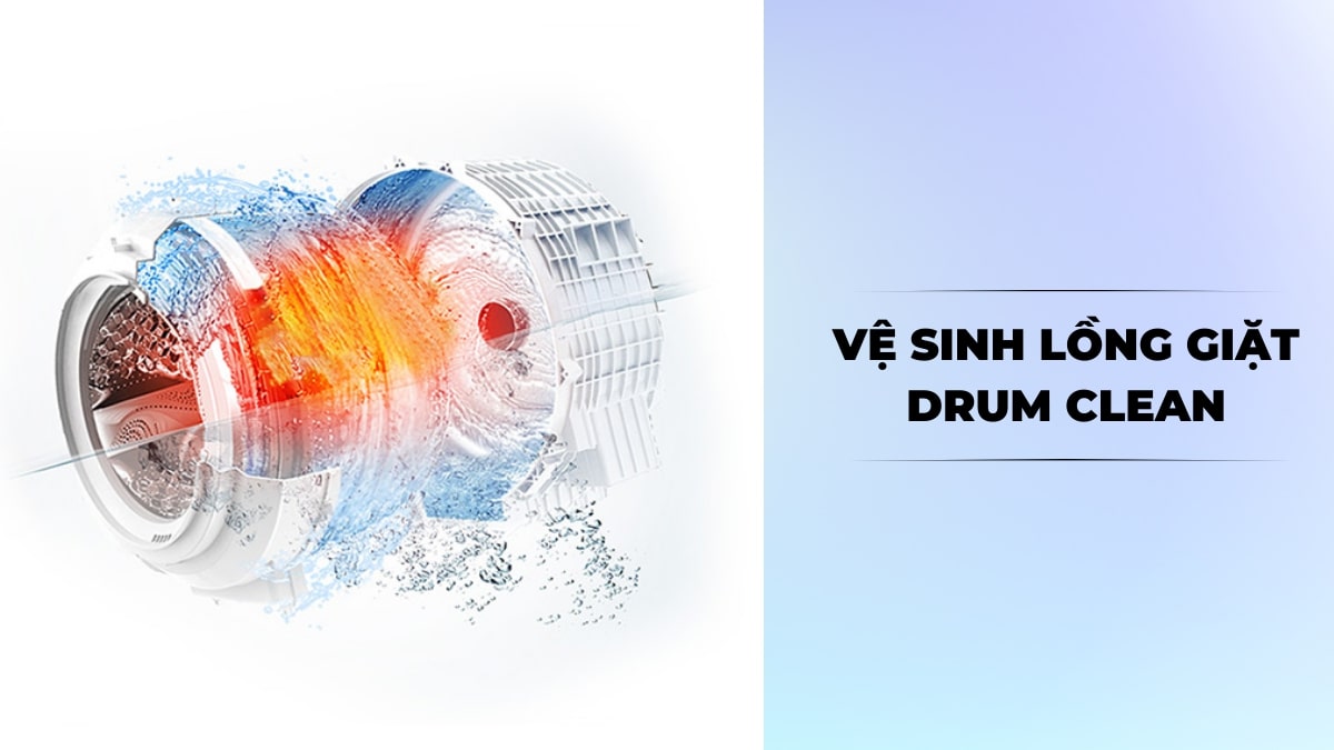 Tính năng tự vệ sinh lồng giặt Drum Clean