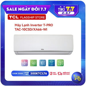Máy lạnh Inverter TCL TAC-10CSD/XA66-WIFI - 1 HP -10.000 BTU công nghệ Turbo - Hàng chính hãng