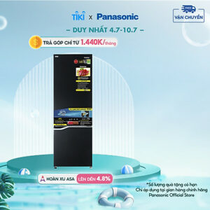 Tủ Lạnh 2 Cánh Panasonic 322 Lít NR-BV360GKVN ngăn đá dưới - Ngăn đông mềm siêu tốc - Hàng chính hãng
