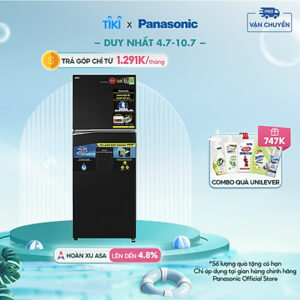 Tủ lạnh 2 cánh Panasonic 366 lít NR-TL381GPKV - Lấy nước ngoài - Làm đá siêu tốc - Hàng chính hãng