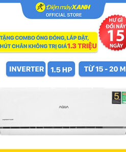 Máy lạnh Aqua Inverter 1.5 HP AQA-KCRV13TK - Hàng Chính Hãng (Giao Hàng Toàn Quốc)