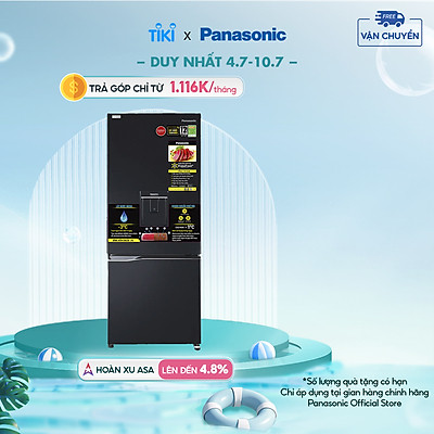 Tủ Lạnh 2 Cánh Panasonic 255 Lít NR-BV280WKVN ngăn đá dưới - Lấy nước ngoài - Hàng chính hãng